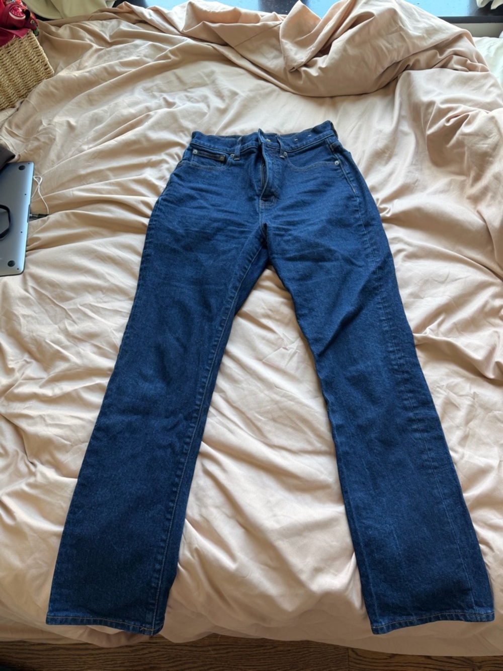 Madewell Dark Blue Straight Leg Jeans